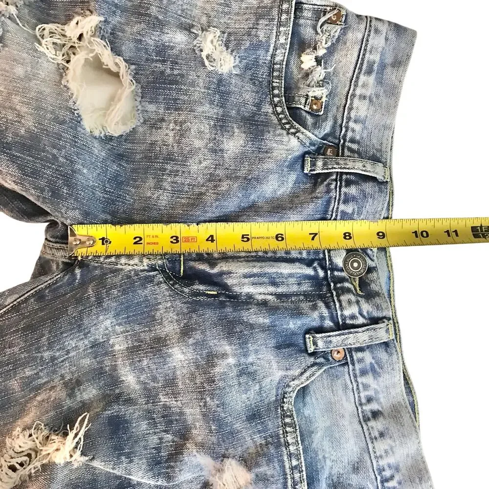 American Eagle Men's 28x32 Flex Acid Wash Destroyed Skinny Denim Jeans